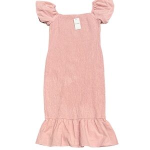 **NWT** Smocked Form Fitting MIDI Dress